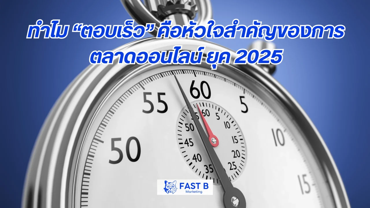 การตอบเร็วตัวช่วยปิดการขายออนไลน์ยุค 2025